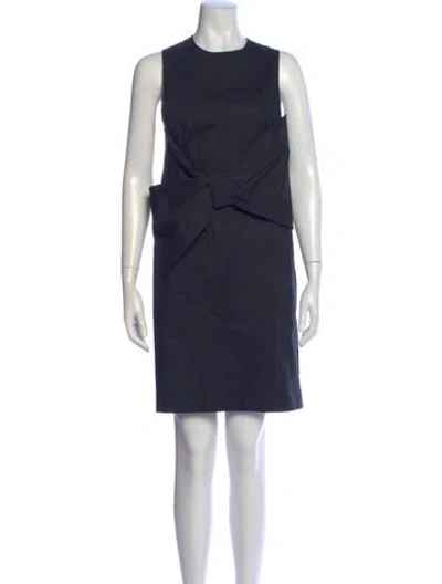Pre-owned Pearl By Lela Rose Crew Neck Knee-length Dress In Blue