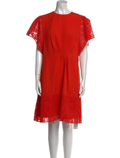 Pre-owned Pearl By Lela Rose Crew Neck Knee-length Dress W/ Tags In Orange