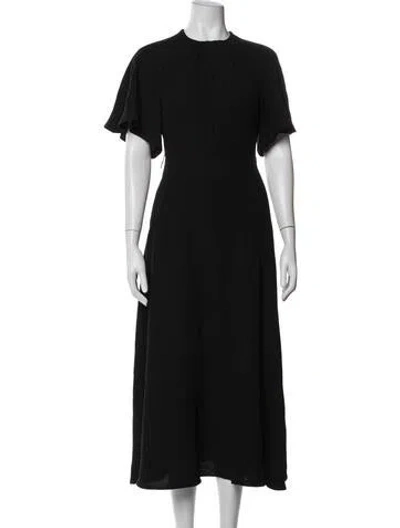Pre-owned Pearl By Lela Rose Crew Neck Long Dress In Black