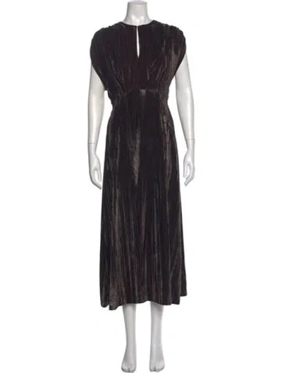 Pre-owned Pearl By Lela Rose Crew Neck Long Dress W/ Tags In Black
