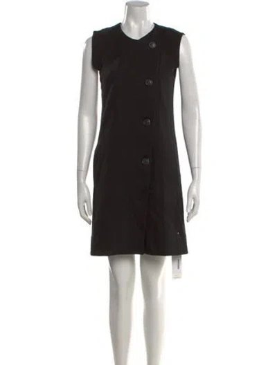 Pre-owned Pearl By Lela Rose Crew Neck Mini Dress In Black