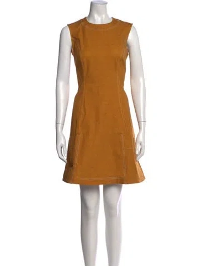 Pre-owned Pearl By Lela Rose Crew Neck Mini Dress W/ Tags In Orange