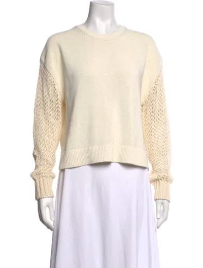 Pre-owned Pearl By Lela Rose Crew Neck Sweater In Neutrals