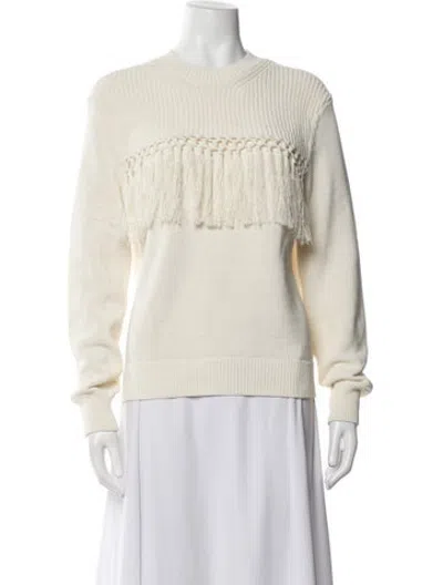 Pre-owned Pearl By Lela Rose Crew Neck Sweater In Neutrals