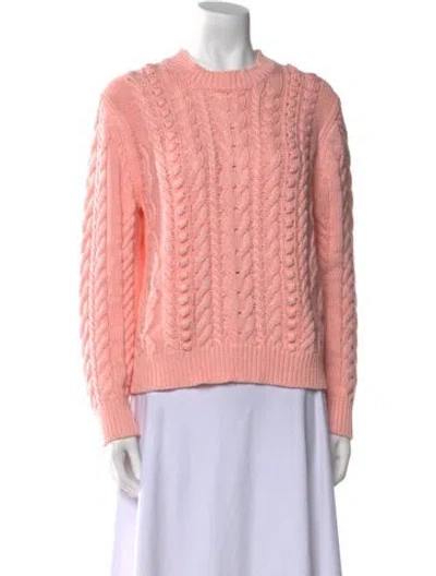 Pre-owned Pearl By Lela Rose Crew Neck Sweater In Pink
