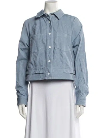 Pre-owned Pearl By Lela Rose Denim Jacket In Blue