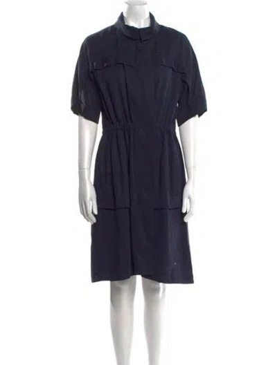 Pre-owned Pearl By Lela Rose Knee-length Dress In Blue