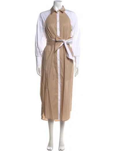 Pre-owned Pearl By Lela Rose Long Dress W/ Tags In Neutral