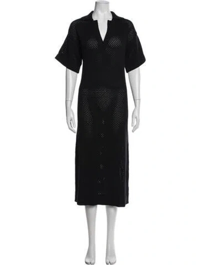 Pre-owned Pearl By Lela Rose Midi Length Dress In Black