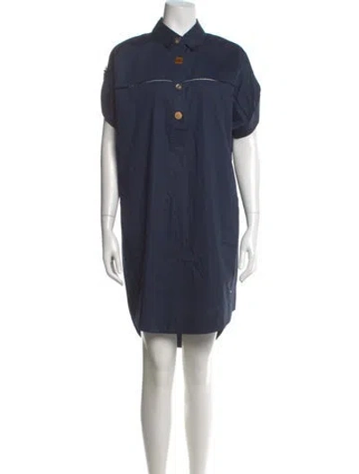 Pre-owned Pearl By Lela Rose Mini Dress In Blue