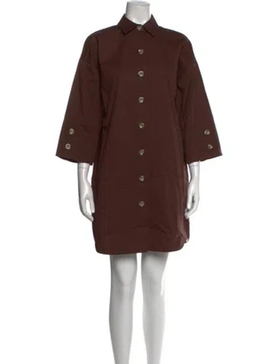 Pre-owned Pearl By Lela Rose Mini Dress In Brown