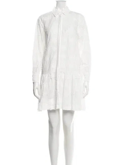 Pre-owned Pearl By Lela Rose Mini Dress In White
