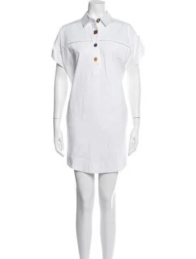 Pre-owned Pearl By Lela Rose Mini Dress In White