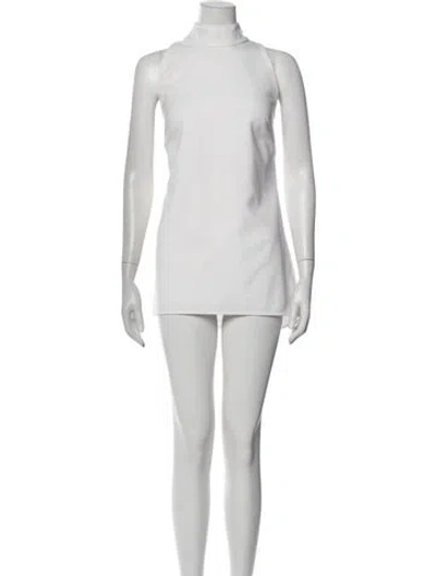 Pre-owned Pearl By Lela Rose Mock Neck Mini Dress In Grey