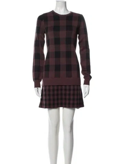Pre-owned Pearl By Lela Rose Plaid Print Mini Dress W/ Tags In Multi
