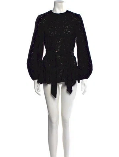 Pre-owned Pearl By Lela Rose Printed Mini Dress In Black