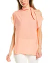 Pearl By Lela Rose Sheer Check Top