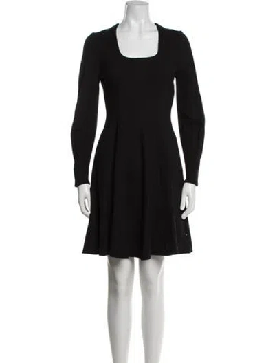 Pre-owned Pearl By Lela Rose Square Neckline Mini Dress In Black