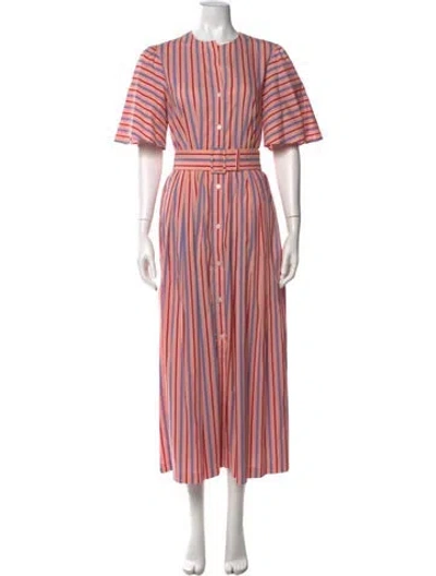 Pre-owned Pearl By Lela Rose Striped Long Dress In Multi