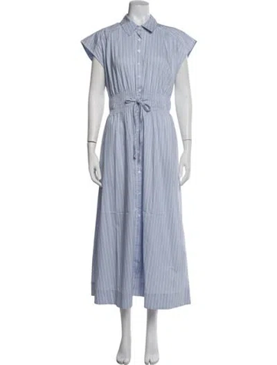 Pre-owned Pearl By Lela Rose Striped Long Dress W/ Tags In Blue