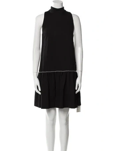 Pre-owned Pearl By Lela Rose Turtleneck Mini Dress W/ Tags In Black