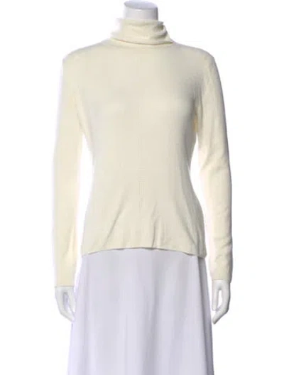 Pre-owned Pearl By Lela Rose Turtleneck Sweater In Neutral