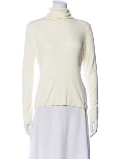 Pre-owned Pearl By Lela Rose Turtleneck Sweater In Neutral