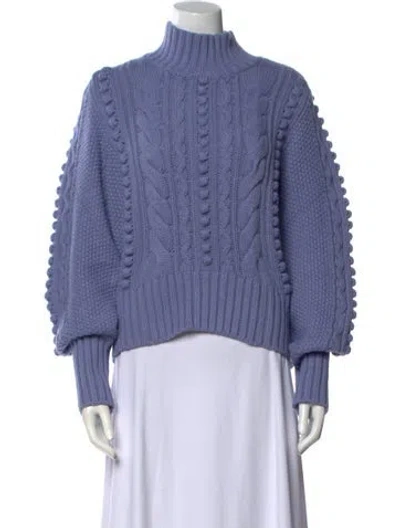 Pre-owned Pearl By Lela Rose Turtleneck Sweater In Purple