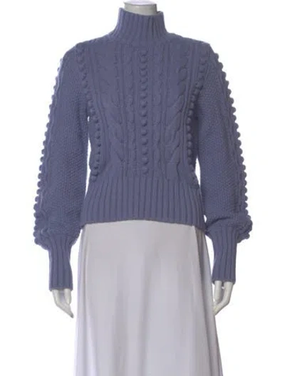 Pre-owned Pearl By Lela Rose Turtleneck Sweater In Purple