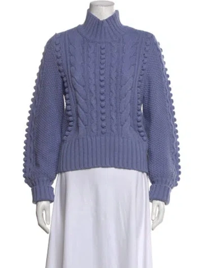 Pre-owned Pearl By Lela Rose Turtleneck Sweater In Purple