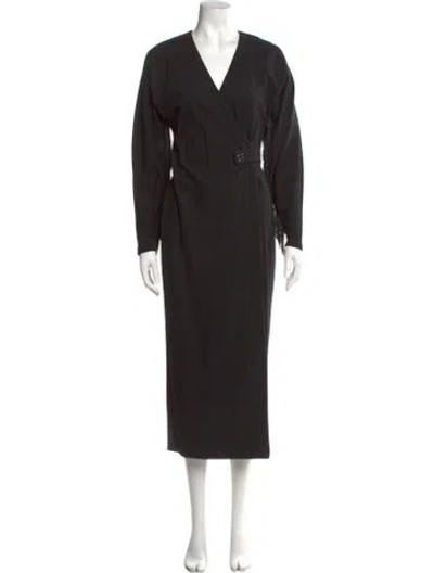 Pre-owned Pearl By Lela Rose V-neck Long Dress W/ Tags In Black