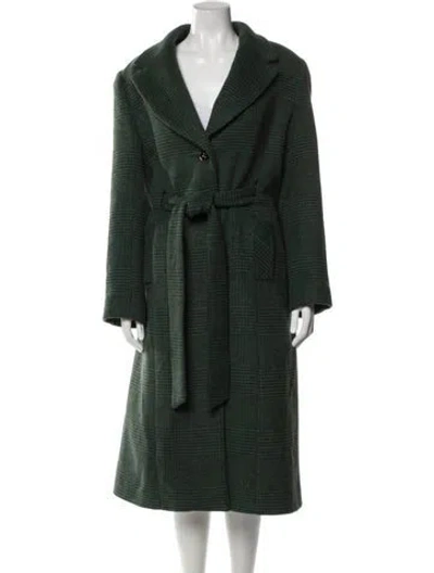 Pre-owned Pearl By Lela Rose Wool Coat In Green