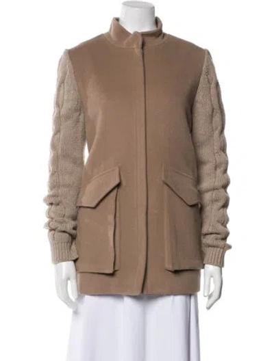 Pre-owned Pearl By Lela Rose Wool Jacket In Brown