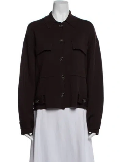 Pre-owned Pearl By Lela Rose Wool Jacket In Brown