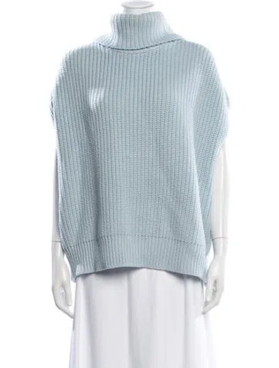 Pre-owned Pearl By Lela Rose Wool Turtleneck Sweater In Blue