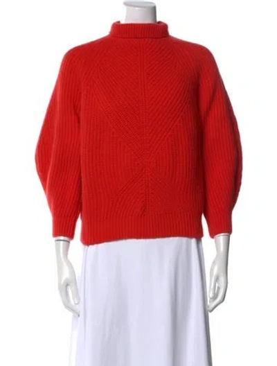 Pre-owned Pearl By Lela Rose Wool Turtleneck Sweater In Multi