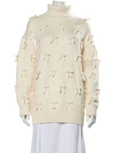 Pre-owned Pearl By Lela Rose Wool Turtleneck Sweater W/ Tags In Yellow