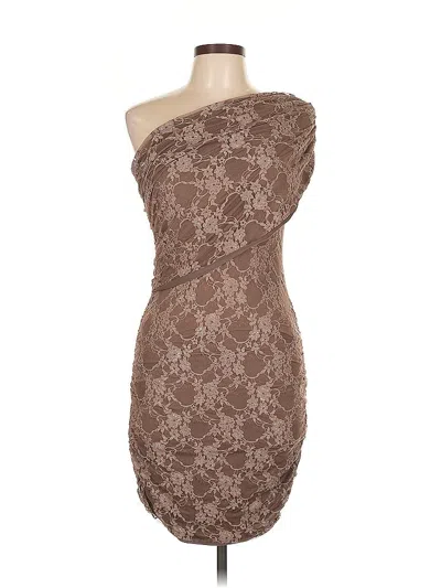 Pre-owned Pearl Cocktail Dress In Brown