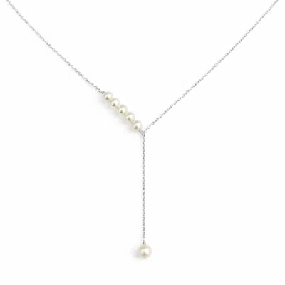 Pearl Code Women's Constellation Silver Chain Necklace With Pendant Freshwater Pearls