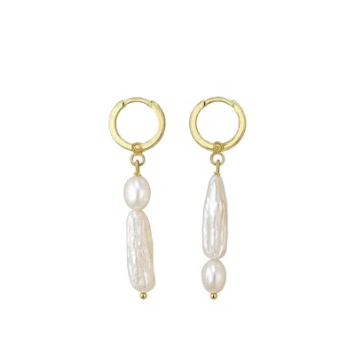 Pearl Code Women's Gold-filled Minimalist Linear Drop Earrings