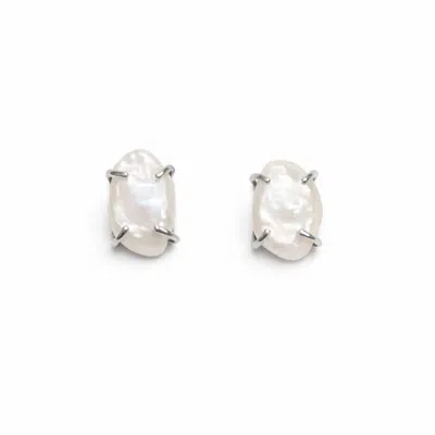 Pearl Code Women's White Rozeta Sunrise Earrings