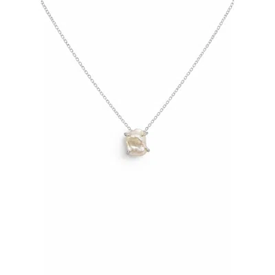 Pearl Code Women's White Rozeta Sunrise Necklace