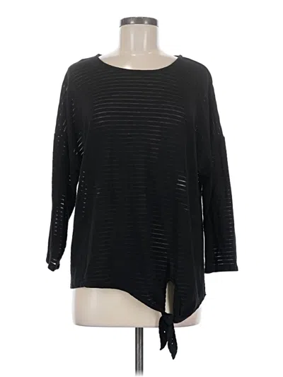 Pre-owned Pearl Izumi 3/4 Sleeve Top Black Boatneck Tops