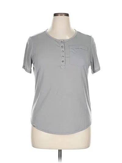 Pre-owned Pearl Izumi Short Sleeve Henley Shirt In Gray