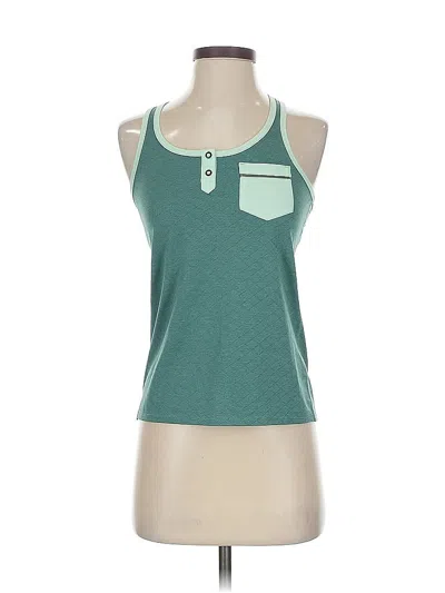 Pre-owned Pearl Izumi Tank Top Teal Halter Neckline Tops In Blue