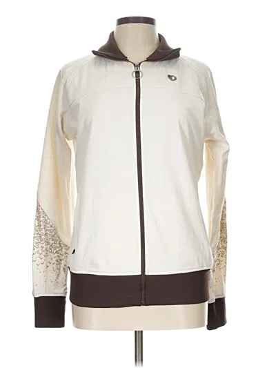 Pre-owned Pearl Izumi Zip Up Hoodie In Ivory