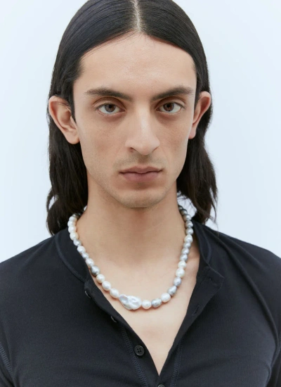 Pearl Octopuss.y Clouds Pearl Necklace In Metallic