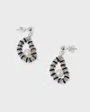 Pearl Octopuss.y Earrings Tiny Oysters In Black
