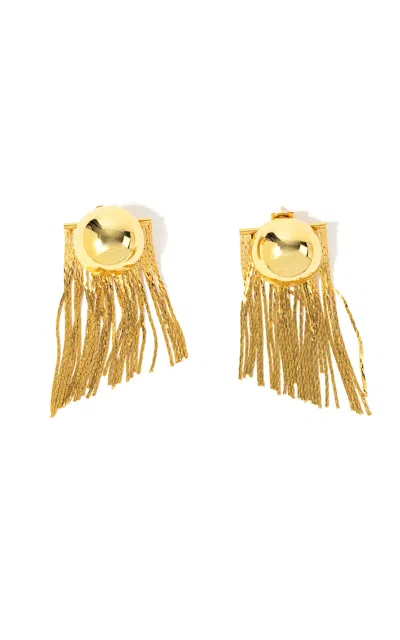 Pearl Octopuss.y Medusa Earrings In Gold
