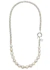 Pearl Octopuss.y Paris Diamond Silver-plated Necklace In Silver